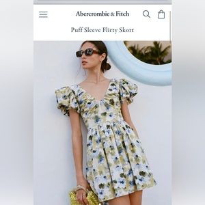 Brand New Large Tall Puff Sleeve flirty Skort